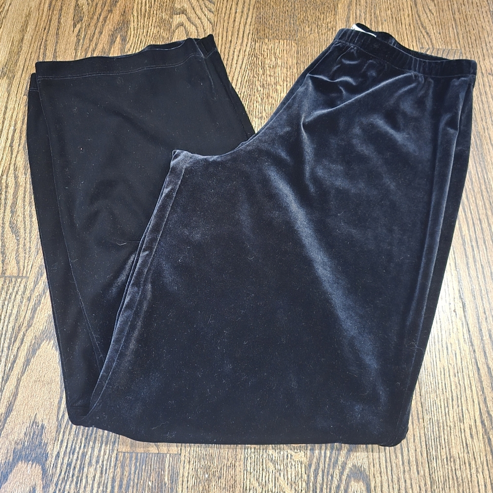 🌟7/25$ 90s NOTATION Wide Leg Velour Pant - Picture 3 of 5